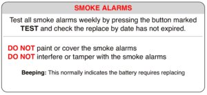 Smoke Alarm Stickers