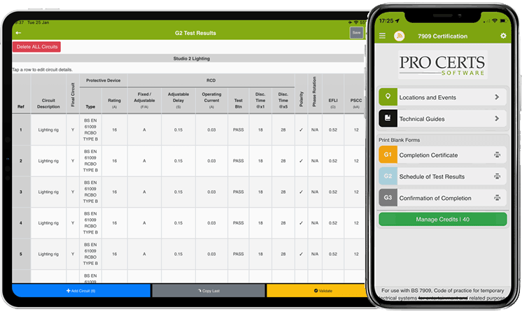 Certifier Software Electrical Apps & Certification Software - Pro Certs Software