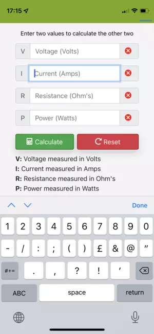 Ohm's Law Calculator