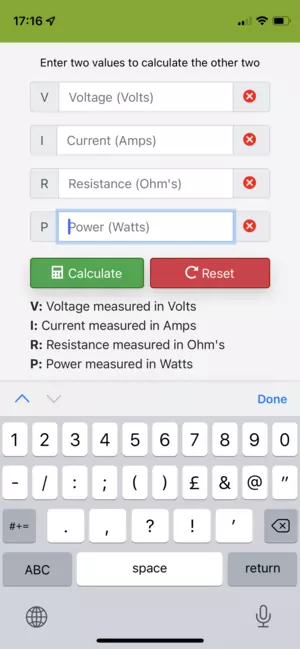 Ohms Law Formula