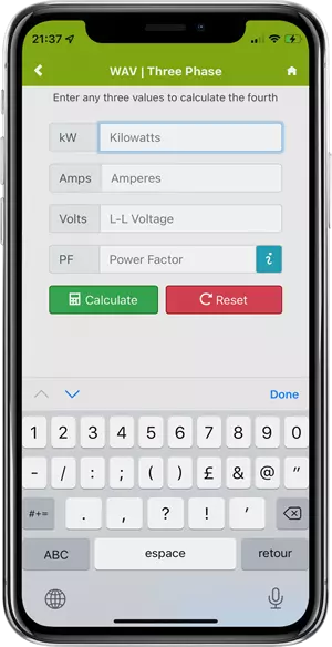 Three Phase Electrical Calculator