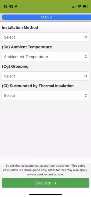 Cable Calc - Step 2 Cable Calc Software