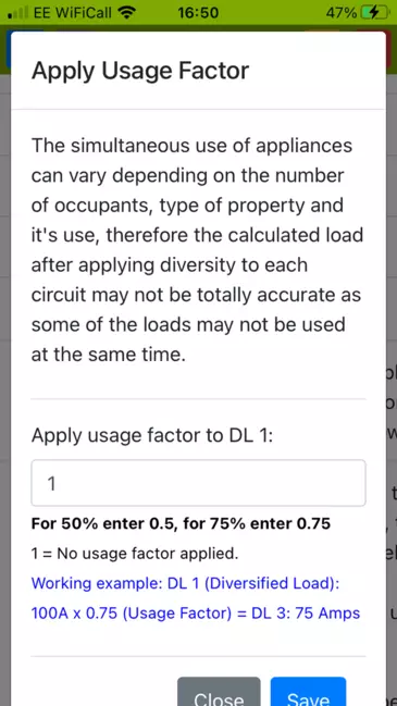 Electrical Diversity Calcultations