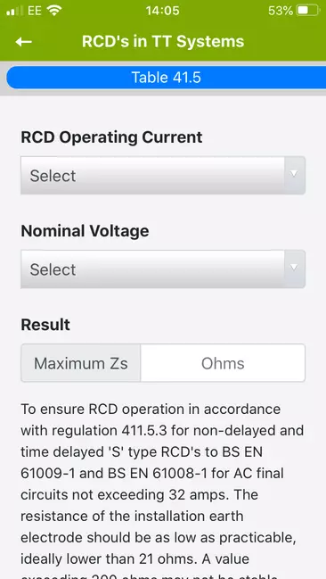 Max Zs RCD TT Max Zs TT Earthing System