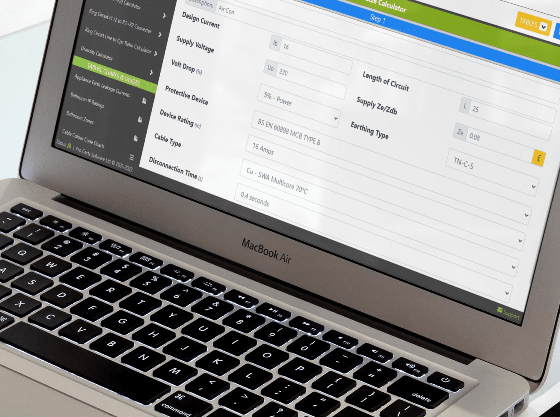 Online cable calculator