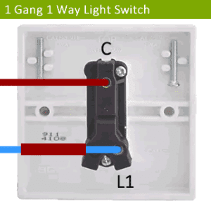 1 way light switch wiring diagram.