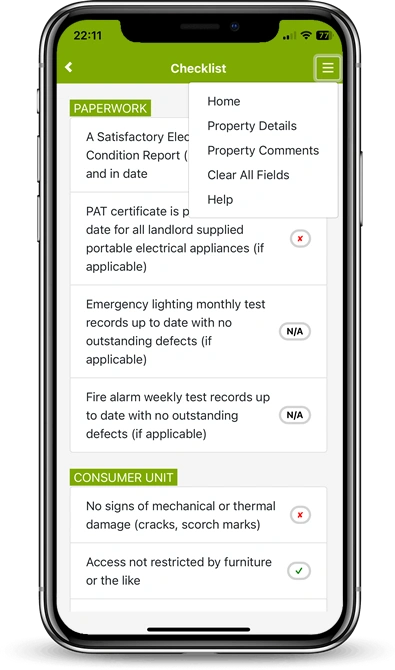 electrical interim inspection software