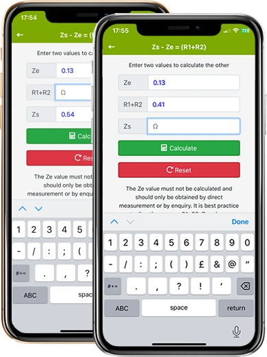 R1 R2 Zs calculator