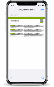 Electrical CPD record forms
