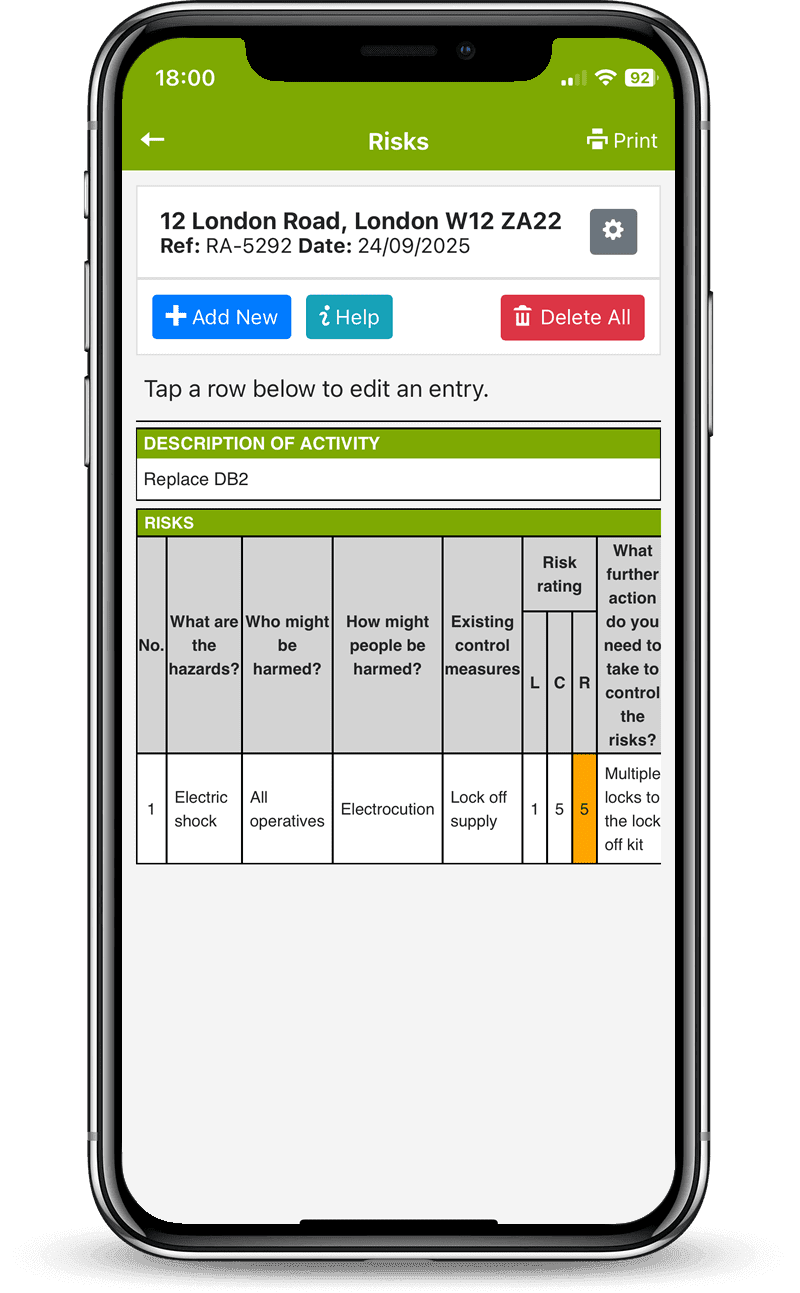 Risk Assessment for Electrical Isolation