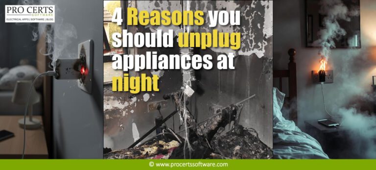 Unplug appliances at night