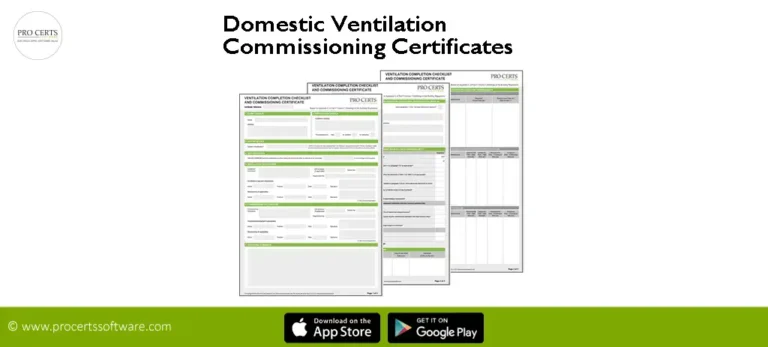 Domestic Ventilation Commissioning Certificates