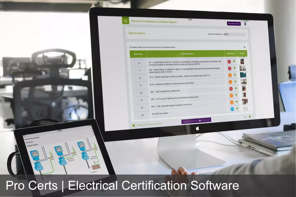 Electrical Certificate Software
