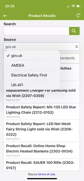 Electrical Products Recalls