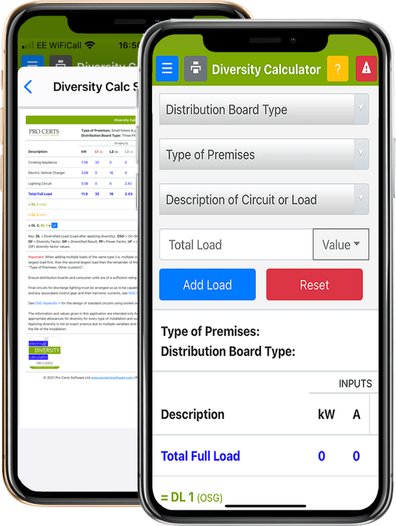 Diversity and Maximum Demand Calculator
