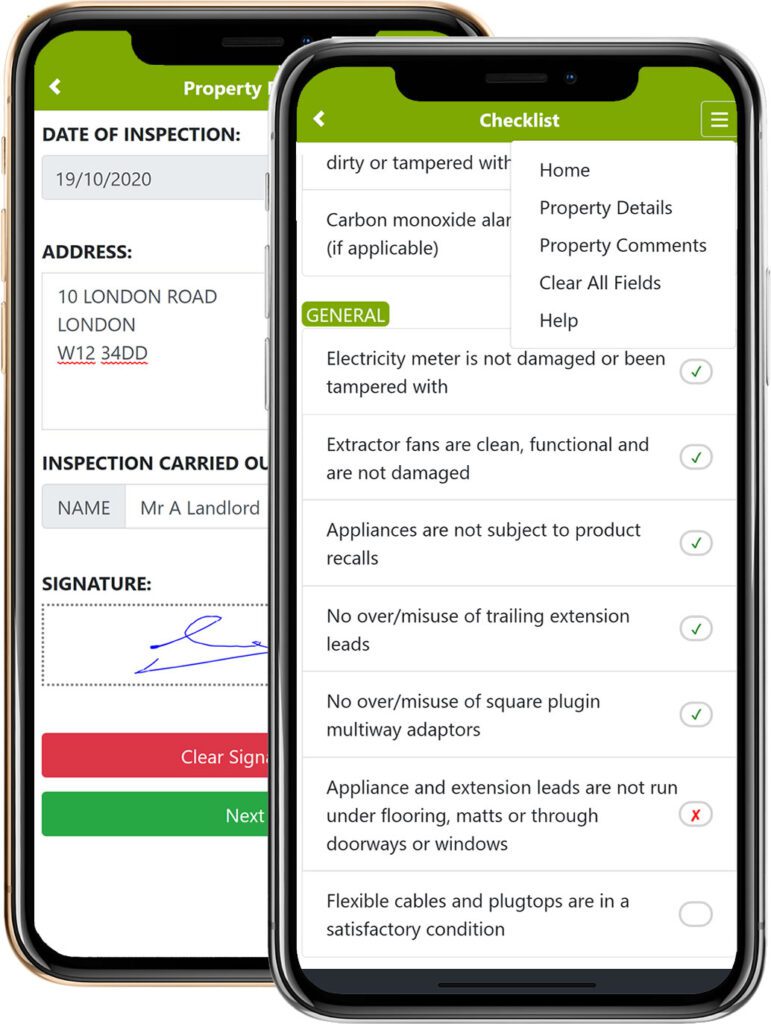 Interim electrical inspection template