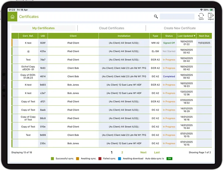 Electrical Certs Software
