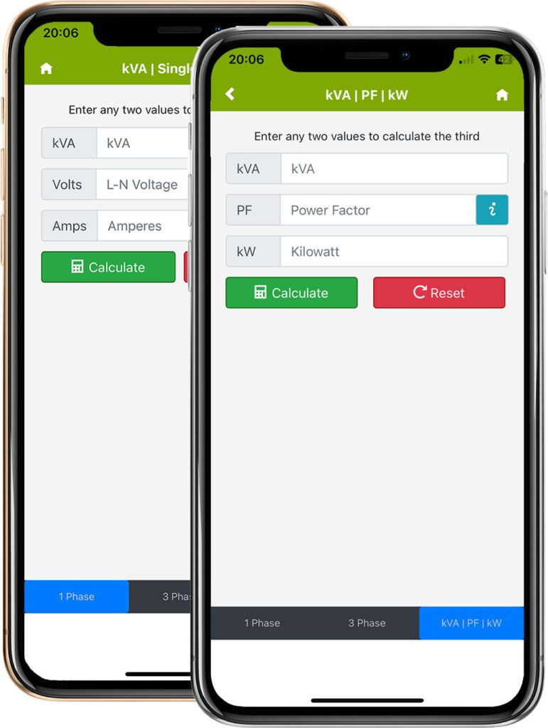 kVA Calculator App