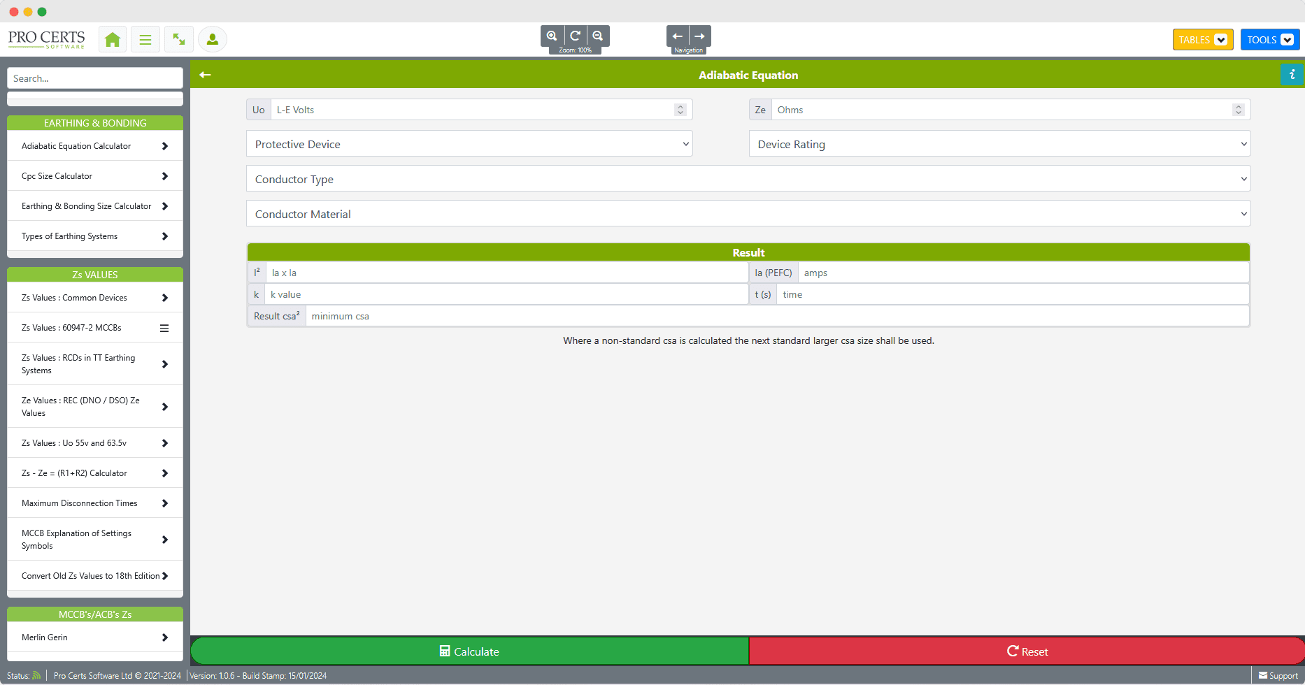 Adiabatic Calculator