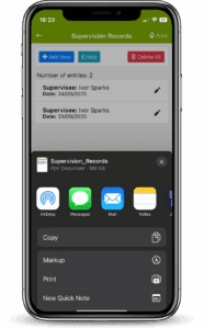 Supervision Record Templates