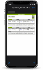 Supervision Records PDF temaplates